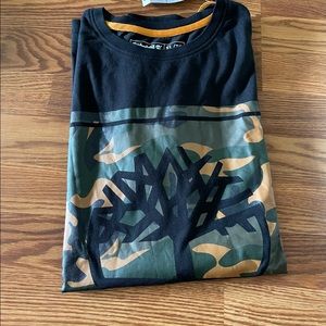 NWT Timberland Mens Long Sleeve Camo Tree Tee